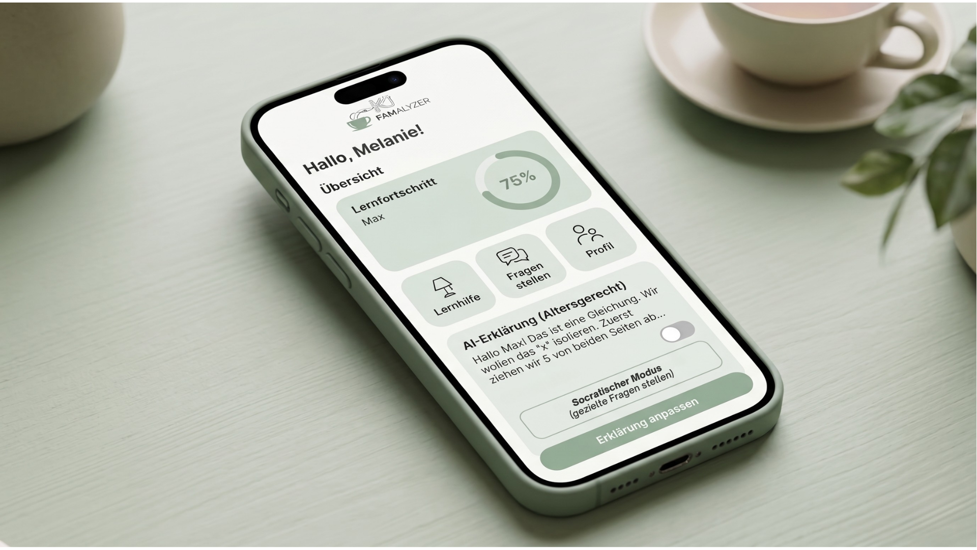 Famalyzer App – Sokratischer Modus